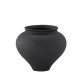 VENTURE DESIGN Rellis vase, rund - sort keramik (D11xH18xB18)
