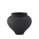 VENTURE DESIGN Rellis vase, rund - sort keramik (D11xH18xB18)