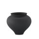 VENTURE DESIGN Rellis vase, rund - sort keramik (D11xH18xB18)