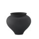 VENTURE DESIGN Rellis vase, rund - sort keramik (D11xH18xB18)