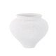 VENTURE DESIGN Rellis vase, rund - hvid/sorte prikker keramik (D11xH18xB18)