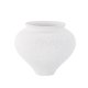 VENTURE DESIGN Rellis vase, rund - hvid/sorte prikker keramik (D11xH18xB18)