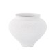 VENTURE DESIGN Rellis vase, rund - hvid/sorte prikker keramik (D11xH18xB18)