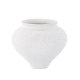 VENTURE DESIGN Rellis vase, rund - hvid/sorte prikker keramik (D11xH18xB18)