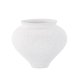 VENTURE DESIGN Rellis vase, rund - hvid/sorte prikker keramik (D11xH18xB18)