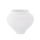 VENTURE DESIGN Rellis vase, rund - hvid/sorte prikker keramik (D11xH18xB18)