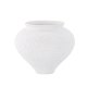 VENTURE DESIGN Rellis vase, rund - hvid/sorte prikker keramik (D11xH18xB18)