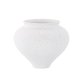 VENTURE DESIGN Rellis vase, rund - hvid/sorte prikker keramik (D11xH18xB18)