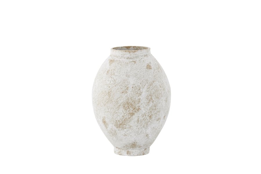 VENTURE DESIGN Globe vase, rund - beige/brun keramik (8x18x22H)