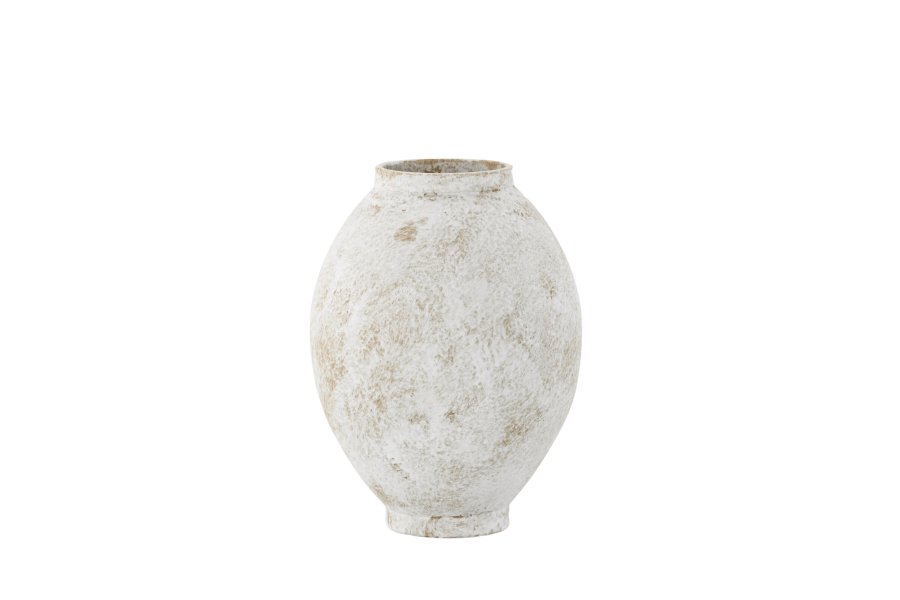 VENTURE DESIGN Globe vase, rund - beige/brun keramik (8x18x22H)