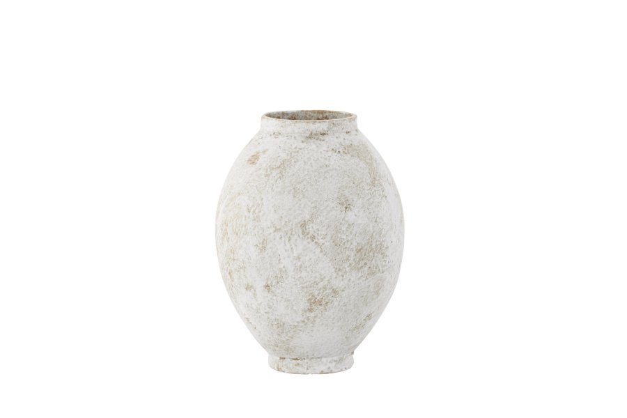VENTURE DESIGN Globe vase, rund - beige/brun keramik (8x18x22H)