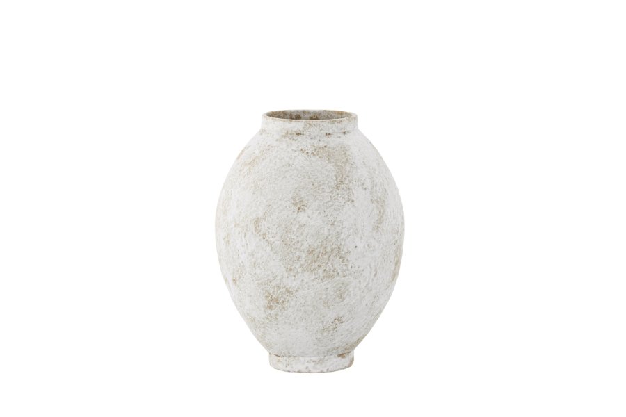 VENTURE DESIGN Globe vase, rund - beige/brun keramik (8x18x22H)