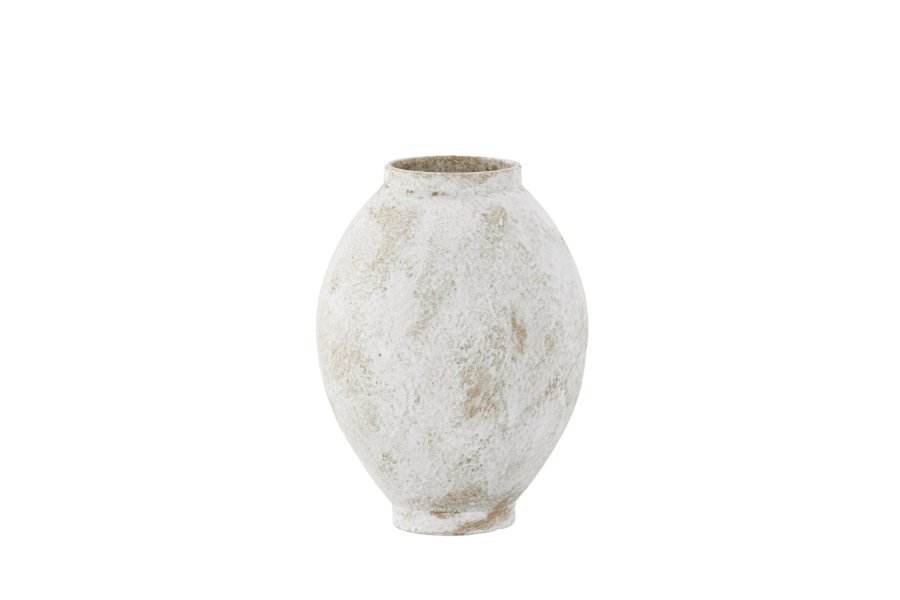 VENTURE DESIGN Globe vase, rund - beige/brun keramik (8x18x22H)
