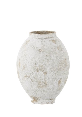 VENTURE DESIGN Globe vase, rund - beige/brun keramik (8x18x22H)
