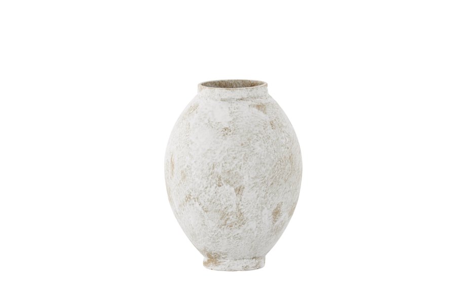 VENTURE DESIGN Globe vase, rund - beige/brun keramik (8x18x22H)