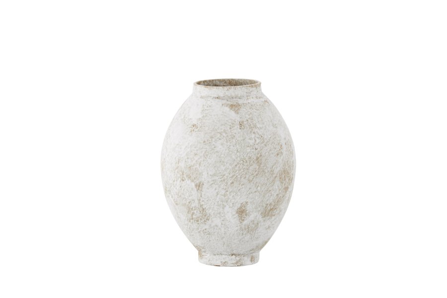 VENTURE DESIGN Globe vase, rund - beige/brun keramik (8x18x22H)