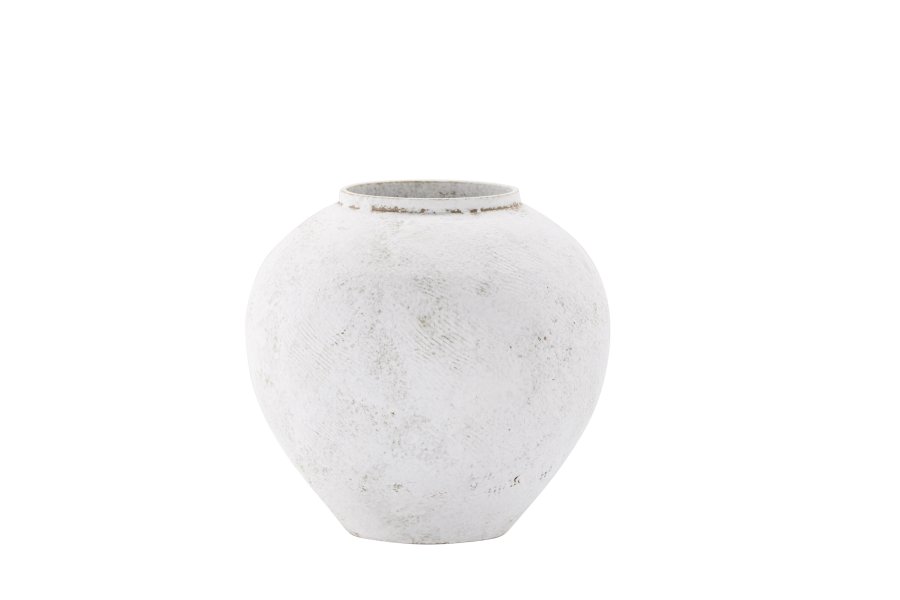 VENTURE DESIGN Globe vase, rund - beige/brun keramik (14x25x23H)