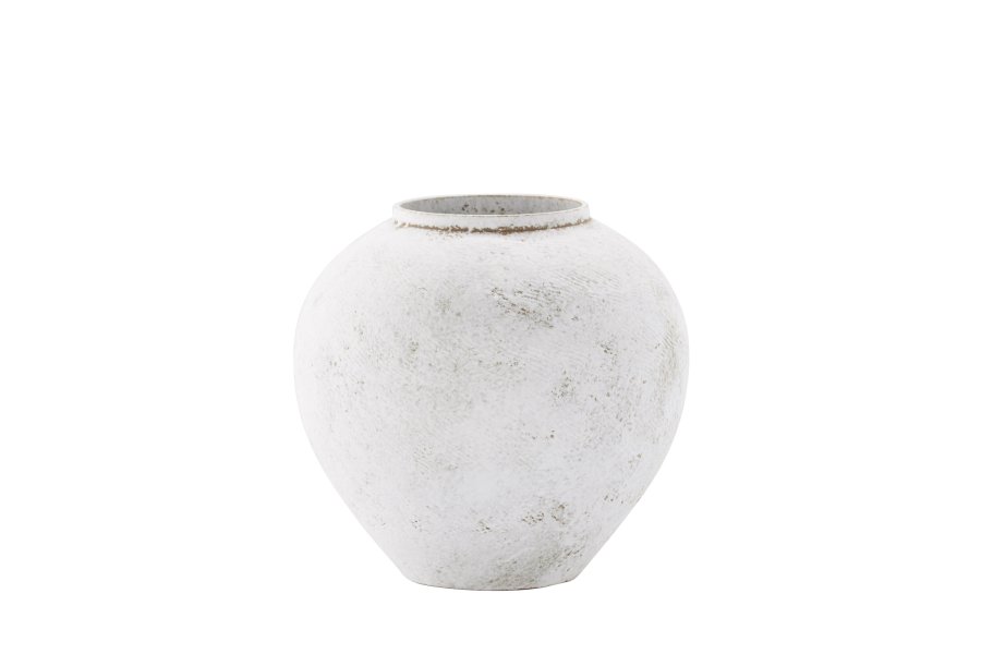 VENTURE DESIGN Globe vase, rund - beige/brun keramik (14x25x23H)