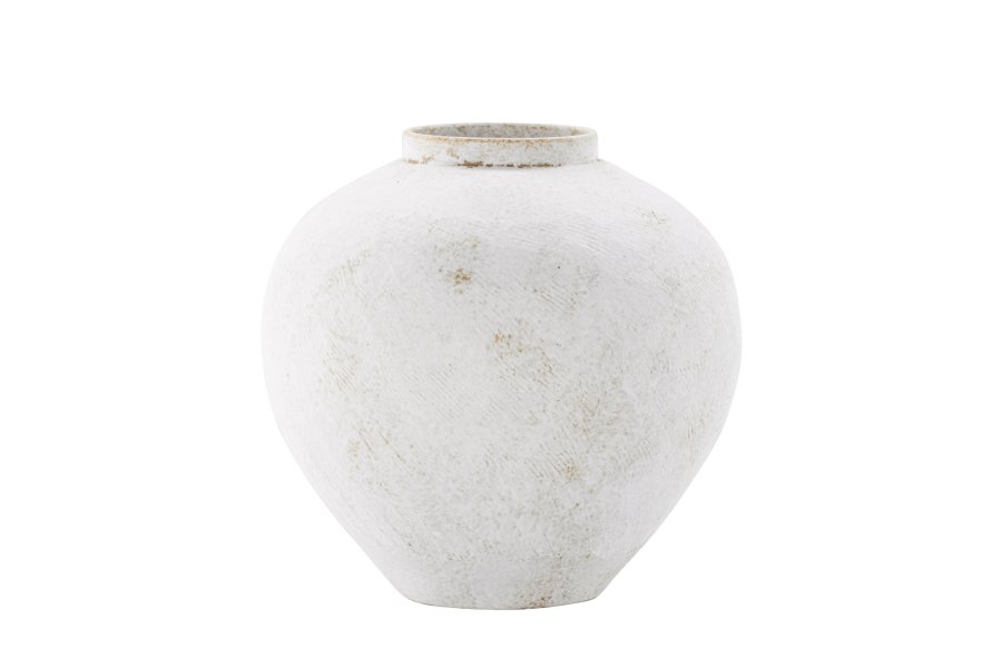 VENTURE DESIGN Globe vase, rund - beige/brun keramik (13x28x29H)