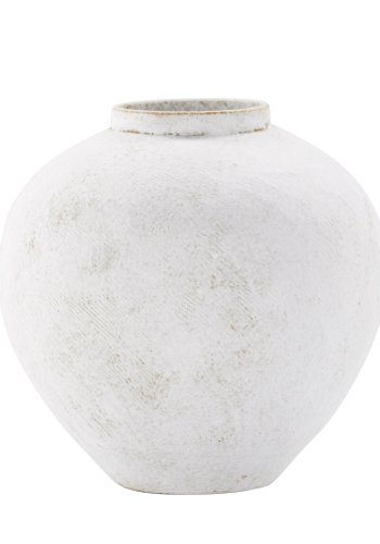 VENTURE DESIGN Globe vase, rund - beige/brun keramik (13x28x29H)