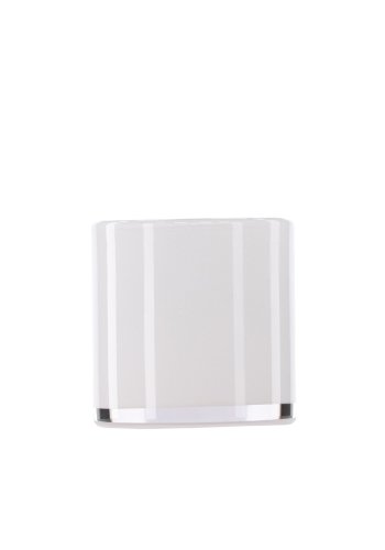 VENTURE DESIGN Glora lysestage, rund - hvid glas (10x10H)