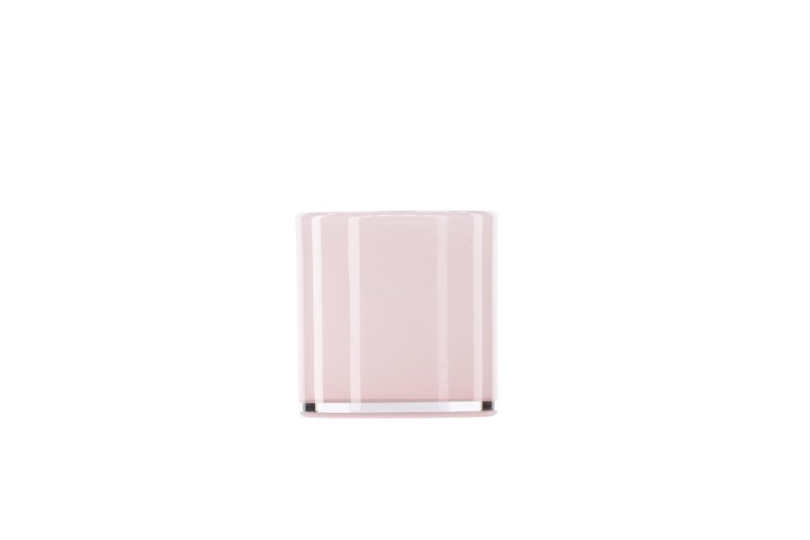 VENTURE DESIGN Glora lysestage, rund - lyserd glas (10x10H)