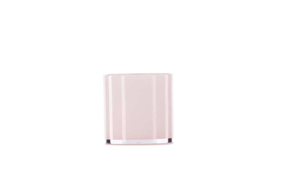 VENTURE DESIGN Glora lysestage, rund - lyserd glas (10x10H)