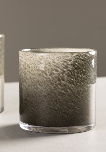 VENTURE DESIGN Glora lysestage, rund - grn glas (10x10H)