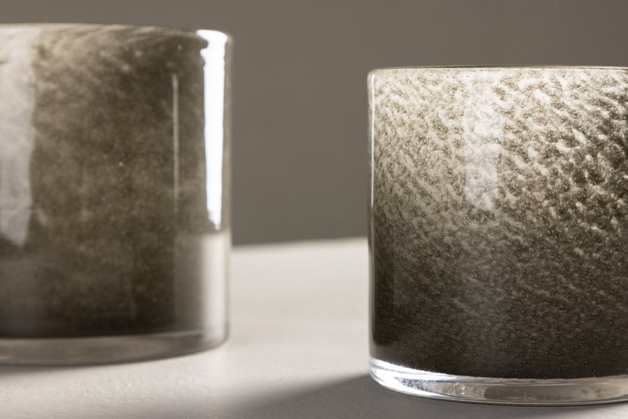 VENTURE DESIGN Glora lysestage, rund - grn glas (10x10H)