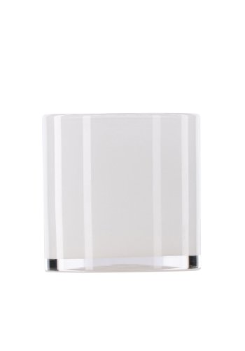 VENTURE DESIGN Glora lysestage, rund - hvid glas (12x12H)