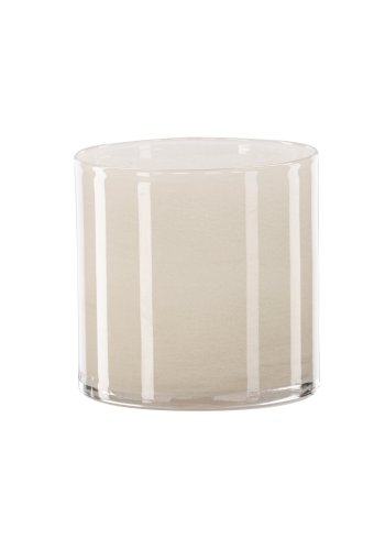 VENTURE DESIGN Glora lysestage, rund - beige glas (12x12H)