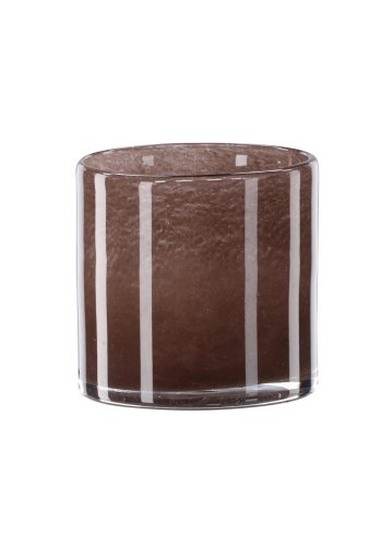 VENTURE DESIGN Glora lysestage, rund - brun glas (12x12H)