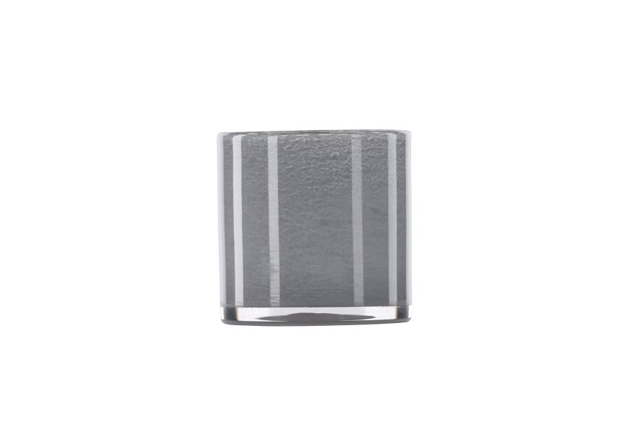 VENTURE DESIGN Glora lysestage, rund - lysegr glas (12x12H)