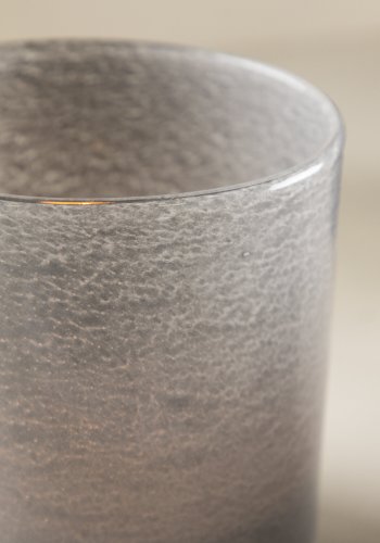 VENTURE DESIGN Glora lysestage, rund - lysegr glas (12x12H)