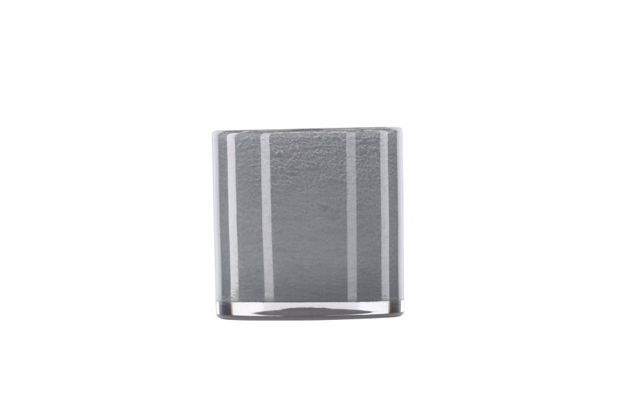 VENTURE DESIGN Glora lysestage, rund - lysegr glas (12x12H)