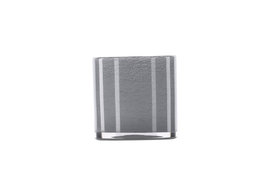 VENTURE DESIGN Glora lysestage, rund - lysegr glas (12x12H)