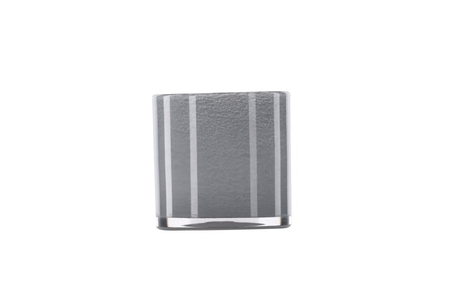 VENTURE DESIGN Glora lysestage, rund - lysegr glas (12x12H)