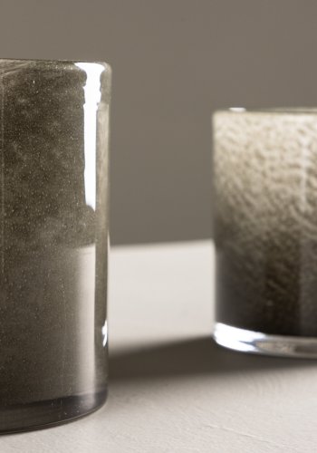 VENTURE DESIGN Glora lysestage, rund - lysegrn glas (12x12H)