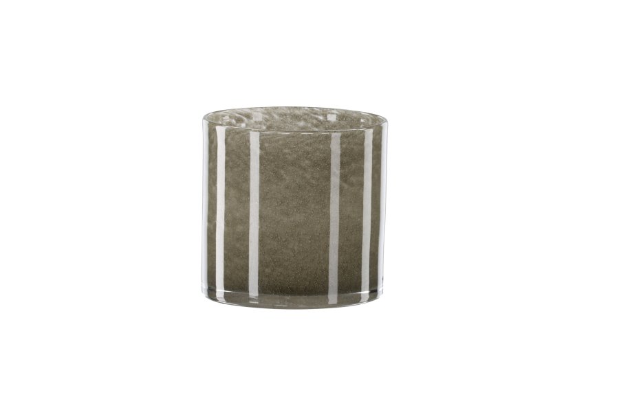 VENTURE DESIGN Glora lysestage, rund - lysegrn glas (12x12H)