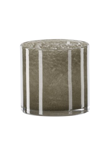 VENTURE DESIGN Glora lysestage, rund - lysegrn glas (12x12H)