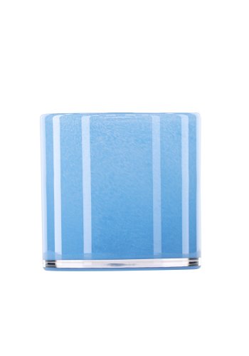 VENTURE DESIGN Glora lysestage, rund - lysebl glas (12x12H)