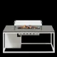 COSI FIRES Cosiloft 120 lounge ildbord, rektangulr - gr og hvid aluminium (120x80)