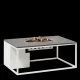 COSI FIRES Cosiloft 120 lounge ildbord, rektangulr - gr og hvid aluminium (120x80)