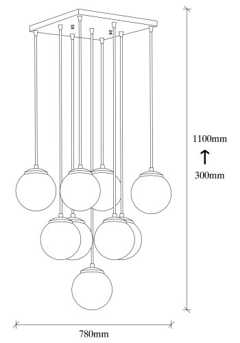 LUMI Cremona lysekrone -584TTM1169