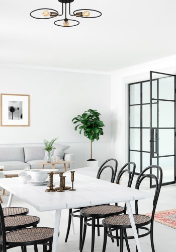 LUMI Cirkel loftlampe - sort jern