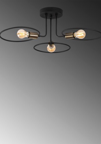 LUMI Cirkel loftlampe - sort jern