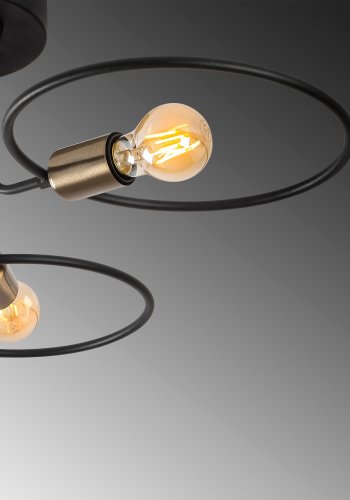 LUMI Cirkel loftlampe - sort jern