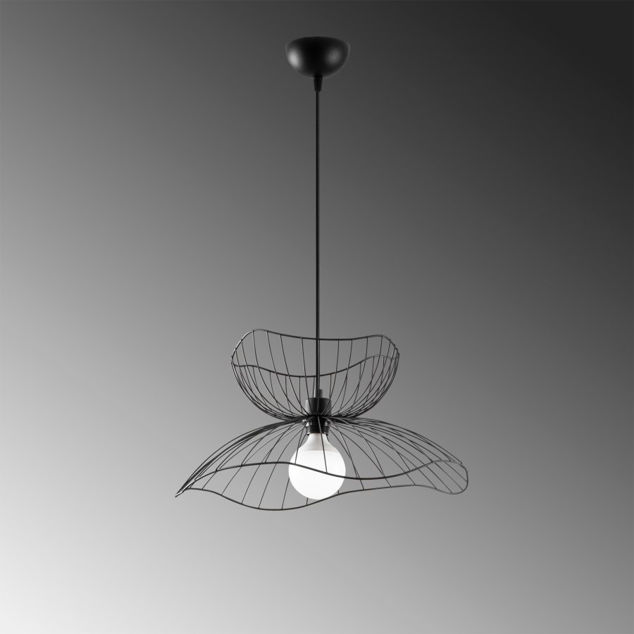 LUMI Farac loftlampe, justerbar hjde - sort metal