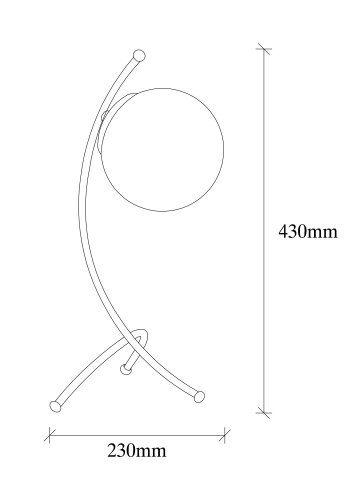 LUMI Sarreguemines bordlampe -584TTM1723