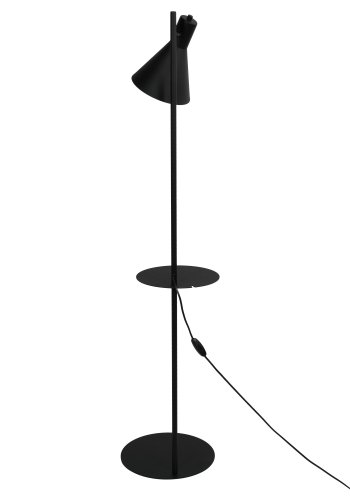TK Jump gulvlampe, m. 1 hylde - sort metal